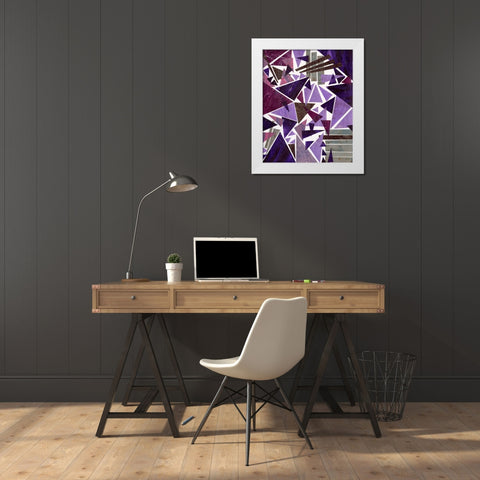 Purple Dream II White Modern Wood Framed Art Print by Moore, Regina
