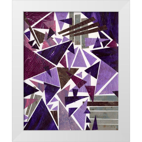 Purple Dream II White Modern Wood Framed Art Print by Moore, Regina