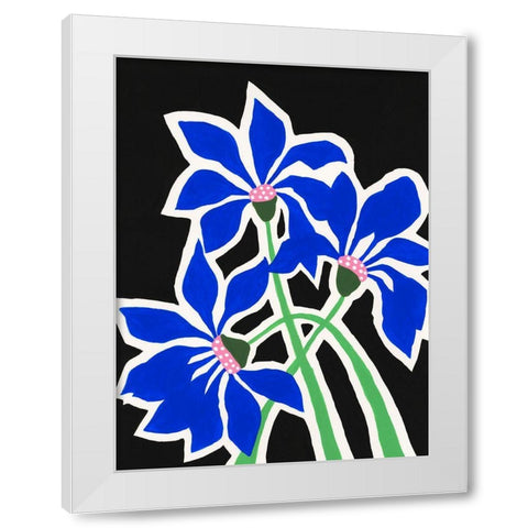 Pop Flowers IV White Modern Wood Framed Art Print by Moore, Regina