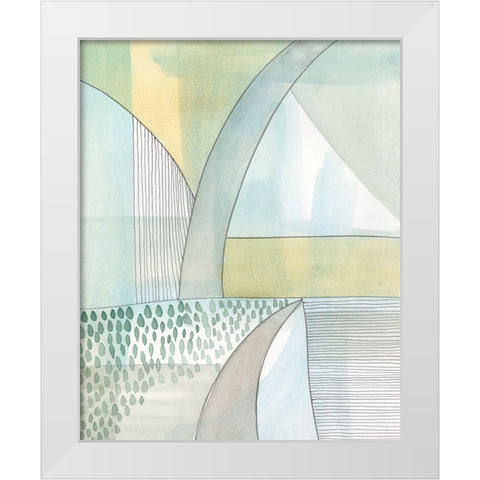 Mint Reflection II White Modern Wood Framed Art Print by Moore, Regina