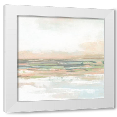 Coastal Margin I White Modern Wood Framed Art Print by Vess, June Erica
