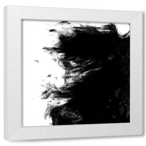 Sketchy III White Modern Wood Framed Art Print by Saunders, Alonzo