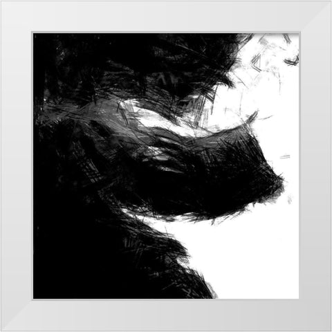Sketchy IV White Modern Wood Framed Art Print by Saunders, Alonzo