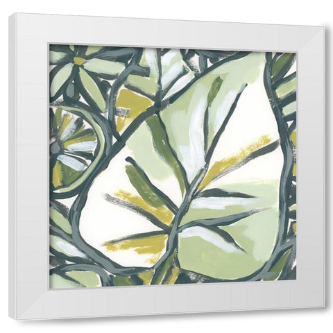 Fauvist Tropical II White Modern Wood Framed Art Print by Vess, June Erica