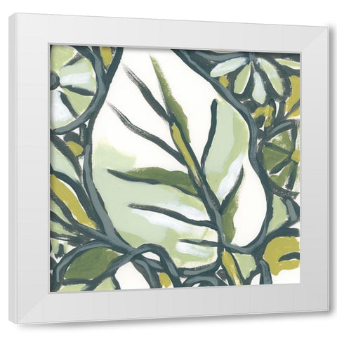 Fauvist Tropical V White Modern Wood Framed Art Print by Vess, June Erica