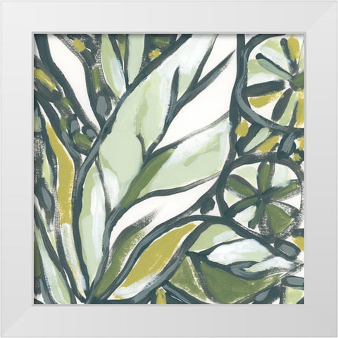 Fauvist Tropical VI White Modern Wood Framed Art Print by Vess, June Erica