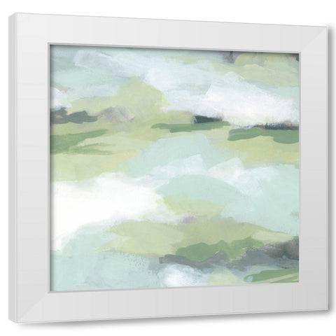 Strata Field II White Modern Wood Framed Art Print by Vess, June Erica