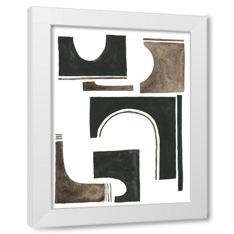 Midway II White Modern Wood Framed Art Print by Moore, Regina
