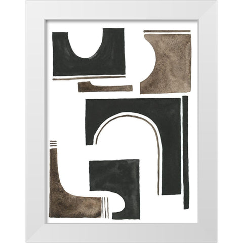 Midway II White Modern Wood Framed Art Print by Moore, Regina