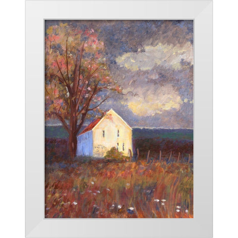 September White Modern Wood Framed Art Print by Sweetwater