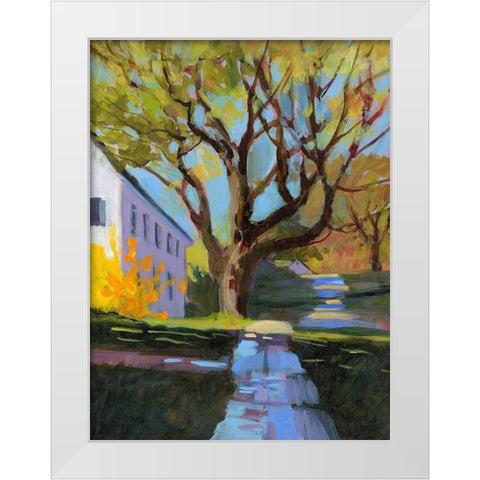 Spring in New England White Modern Wood Framed Art Print by Sweetwater