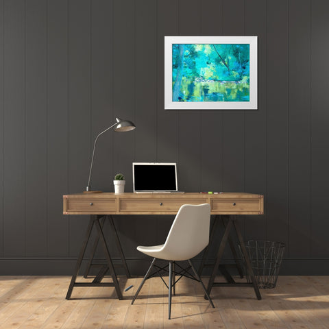 Housatonic River White Modern Wood Framed Art Print by Sweetwater