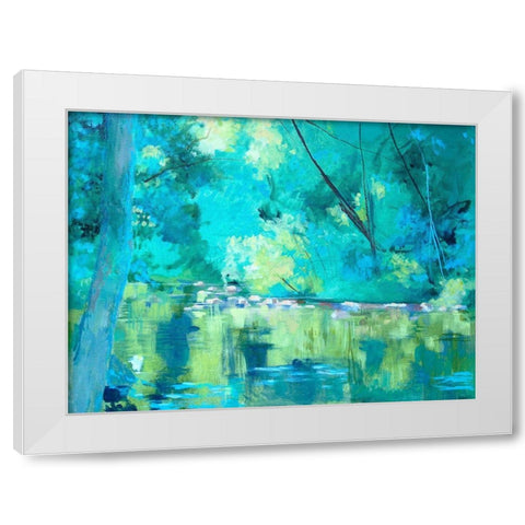 Housatonic River White Modern Wood Framed Art Print by Sweetwater