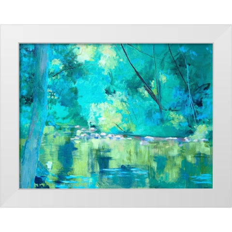 Housatonic River White Modern Wood Framed Art Print by Sweetwater