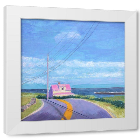 Sunday White Modern Wood Framed Art Print by Sweetwater