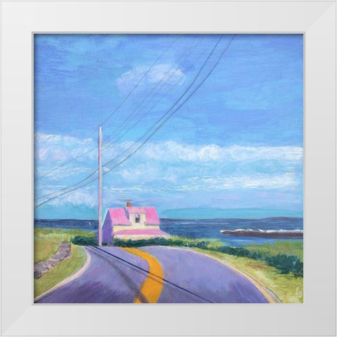 Sunday White Modern Wood Framed Art Print by Sweetwater