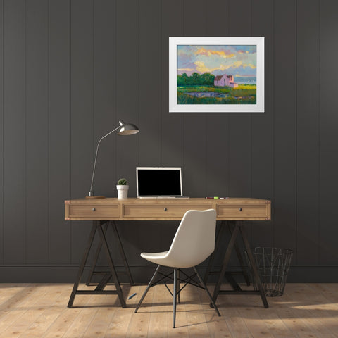 The Cape White Modern Wood Framed Art Print by Sweetwater