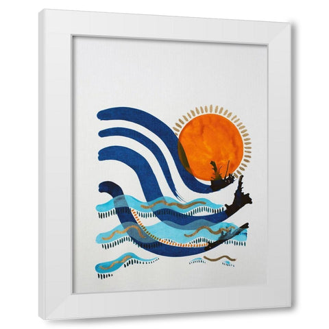 What a Way to Spend the Day White Modern Wood Framed Art Print by Gianni, Katie
