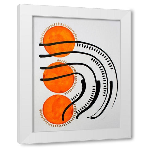 Get a Grip White Modern Wood Framed Art Print by Gianni, Katie