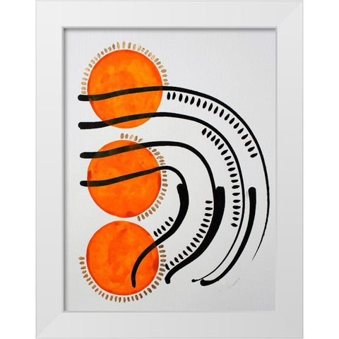 Get a Grip White Modern Wood Framed Art Print by Gianni, Katie