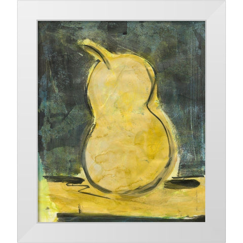 Urban Pear I White Modern Wood Framed Art Print by Combs, Joyce