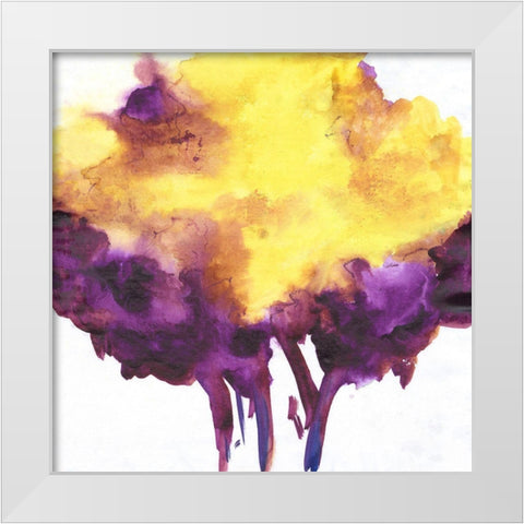 Magic Foliage II White Modern Wood Framed Art Print by Combs, Joyce