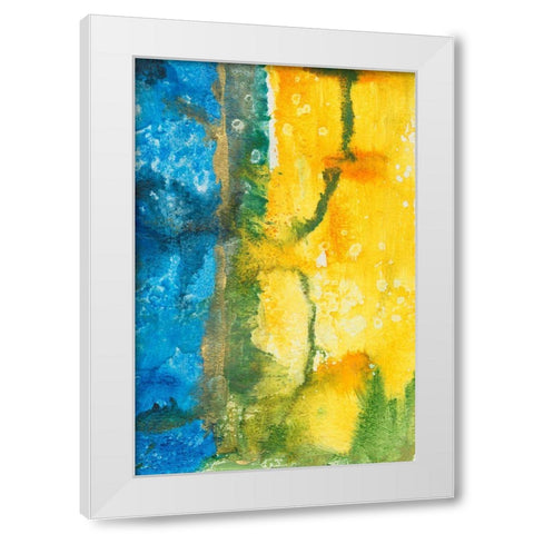 Aquatic Energy I White Modern Wood Framed Art Print by Combs, Joyce