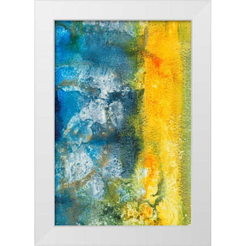 Aquatic Energy II White Modern Wood Framed Art Print by Combs, Joyce