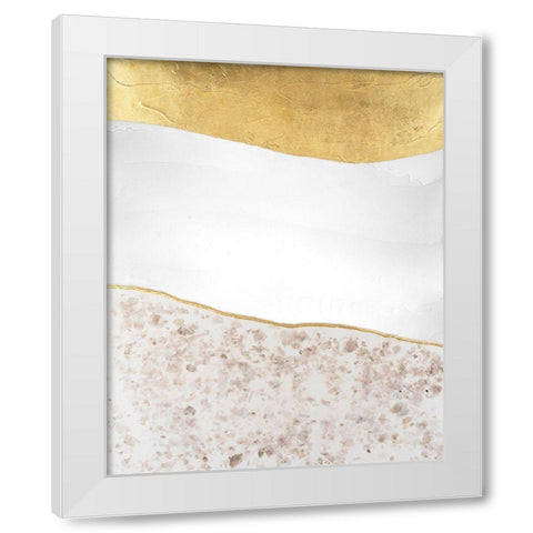 Whitestone I White Modern Wood Framed Art Print by Lam, Vanna