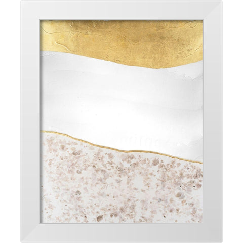 Whitestone I White Modern Wood Framed Art Print by Lam, Vanna