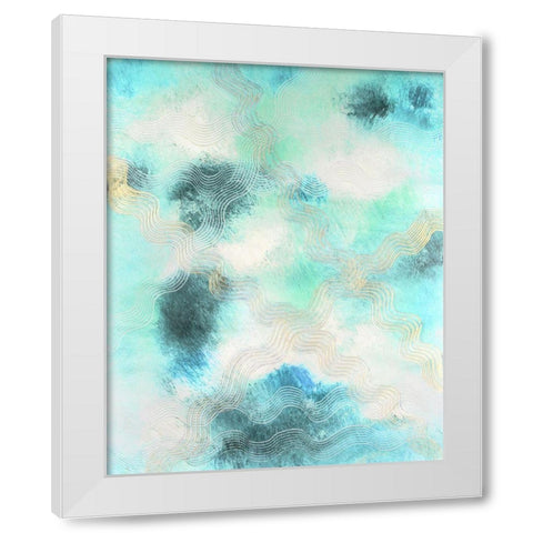 Blue Shift I White Modern Wood Framed Art Print by Lam, Vanna