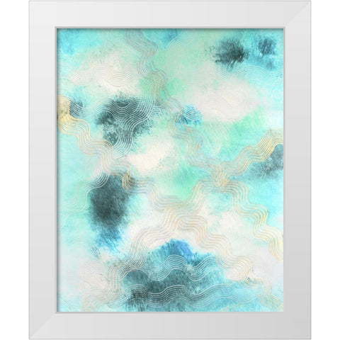 Blue Shift I White Modern Wood Framed Art Print by Lam, Vanna
