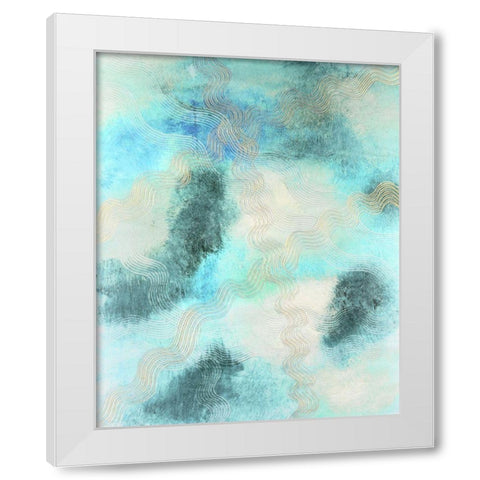 Blue Shift II White Modern Wood Framed Art Print by Lam, Vanna