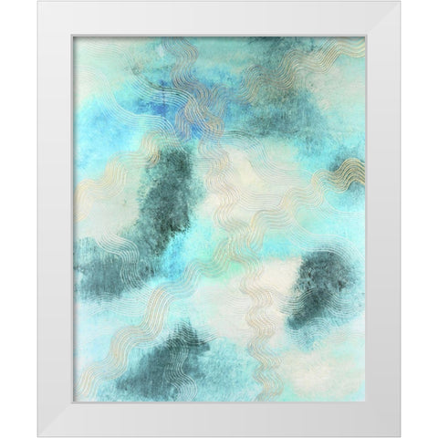 Blue Shift II White Modern Wood Framed Art Print by Lam, Vanna