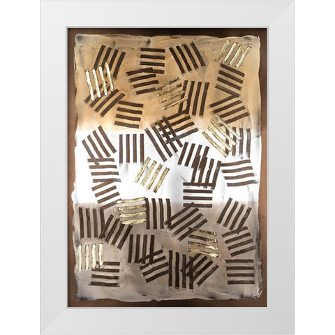 Raffia Palm I White Modern Wood Framed Art Print by Lam, Vanna