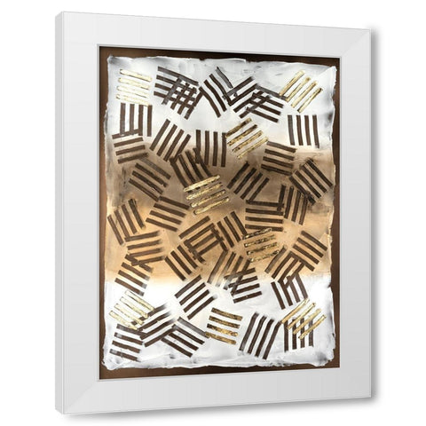Raffia Palm II White Modern Wood Framed Art Print by Lam, Vanna