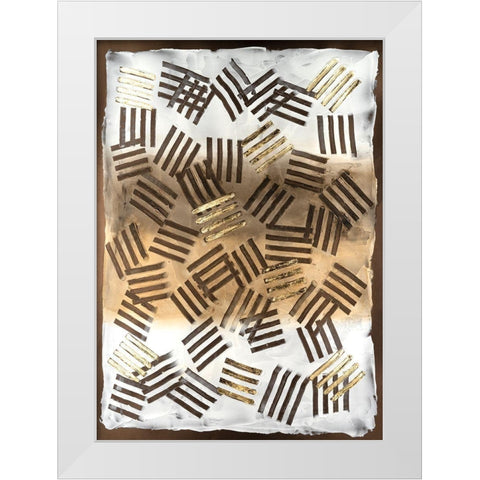 Raffia Palm II White Modern Wood Framed Art Print by Lam, Vanna