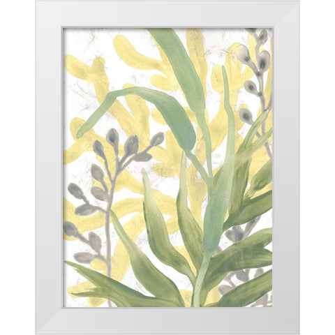 Sea Grass Fresco I White Modern Wood Framed Art Print by Vess, June Erica