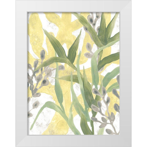 Sea Grass Fresco III White Modern Wood Framed Art Print by Vess, June Erica