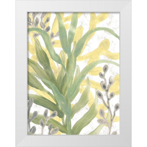 Sea Grass Fresco IV White Modern Wood Framed Art Print by Vess, June Erica
