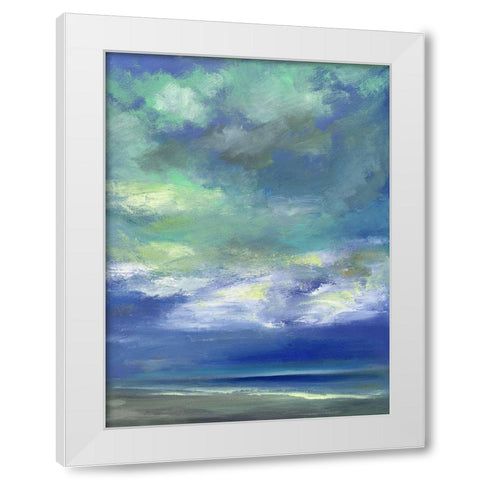 Island Midday White Modern Wood Framed Art Print by Finch, Sheila