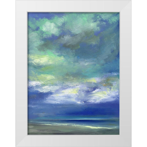 Island Midday White Modern Wood Framed Art Print by Finch, Sheila