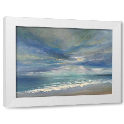 God Rays White Modern Wood Framed Art Print by Finch, Sheila