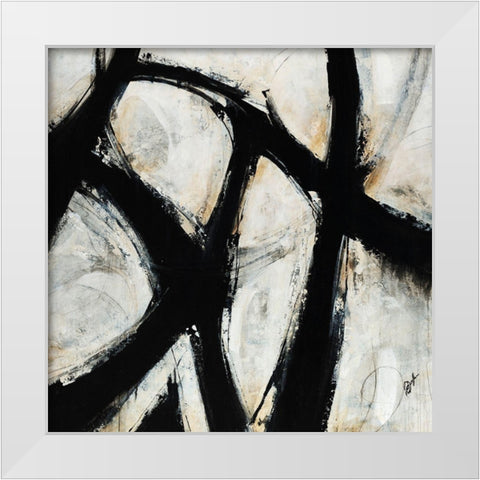 Symbology White Modern Wood Framed Art Print by Douglass, Farrell