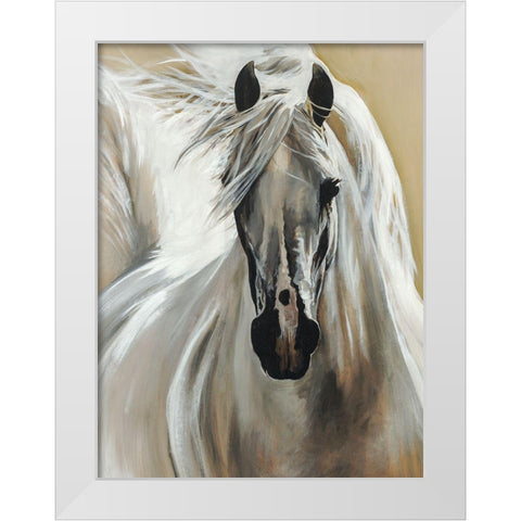 White Night White Modern Wood Framed Art Print by Edmunds, Sydney