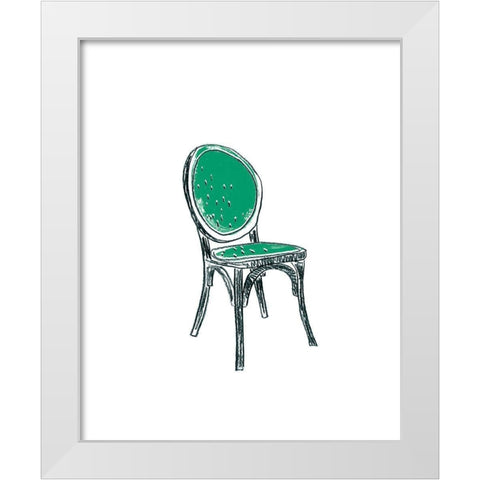 Take a Seat VIII White Modern Wood Framed Art Print by Vess, June Erica