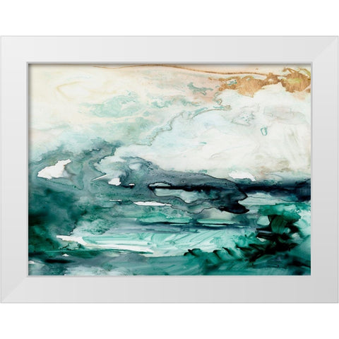 Sea Foam Flow I White Modern Wood Framed Art Print by Parker, Jennifer Paxton
