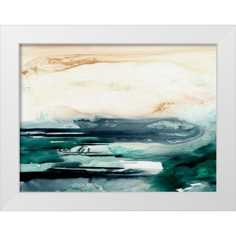 Sea Foam Flow II White Modern Wood Framed Art Print by Parker, Jennifer Paxton