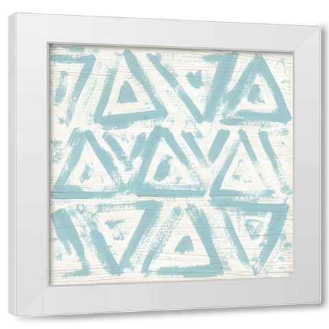 Decorative Signals I White Modern Wood Framed Art Print by Vess, June Erica