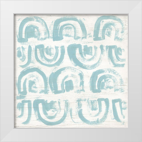 Decorative Signals III White Modern Wood Framed Art Print by Vess, June Erica